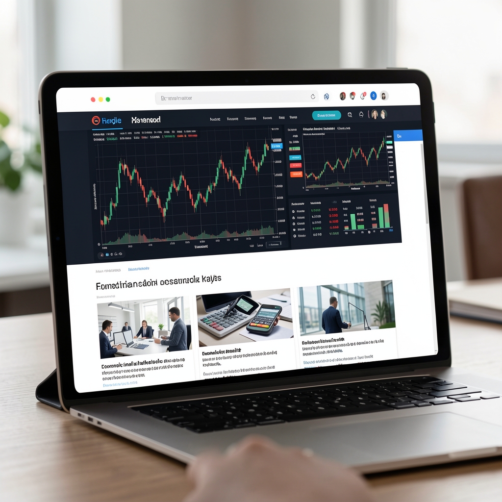 Dijital tablet finansal haber web sitesini gösteriyor, borsa grafikleri ve ekonomik analiz makaleleri ekranda